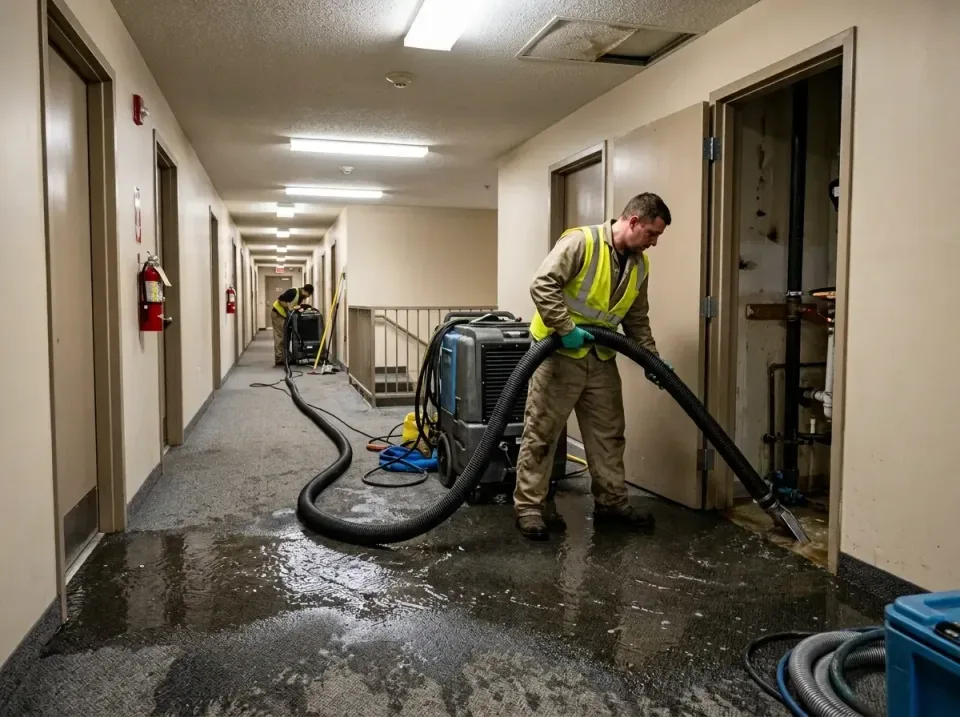 multi-unit-apartment-hallway-f-005 — frequently asked questions, Emergency Burst Pipe Water Extraction & Removal in McGovern…